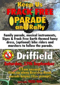 Keep Us Frack Free Parade poster