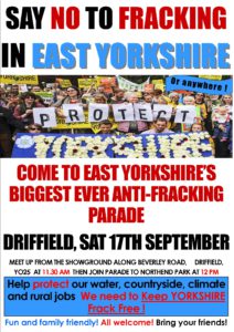 Keep Us Frack Free Parade poster 2 blue