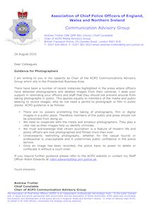 ACPO Guidance for Photographers