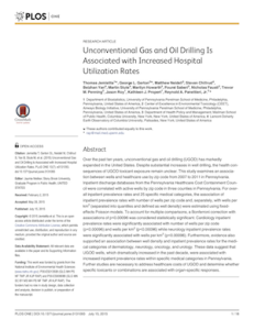 Journal PLOS One Hospital Utilization Rates